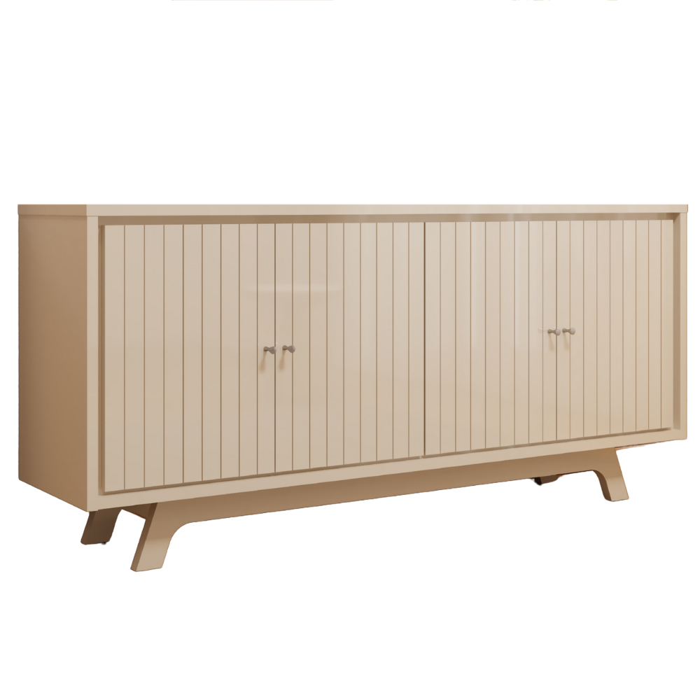 Balcao Buffet 4 Portas 180 cm Soleil Off White DJ MOVEIS Balcao Buffet 4 Portas 180 cm Soleil Off White DJ MOVEIS