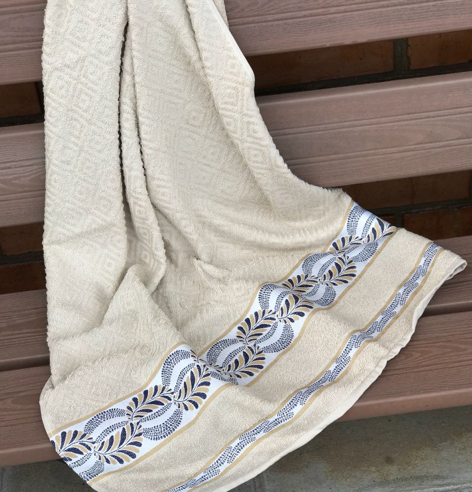 Toalha De Banho Jacquard Premium Fj5276 - Bege Toalha De Banho Jacquard Premium Fj5276 - Bege