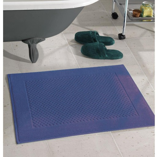 Toalha para Piso Felpudo Liso Prime Azul Escuro Toalha para Piso Felpudo Liso Prime Azul Escuro
