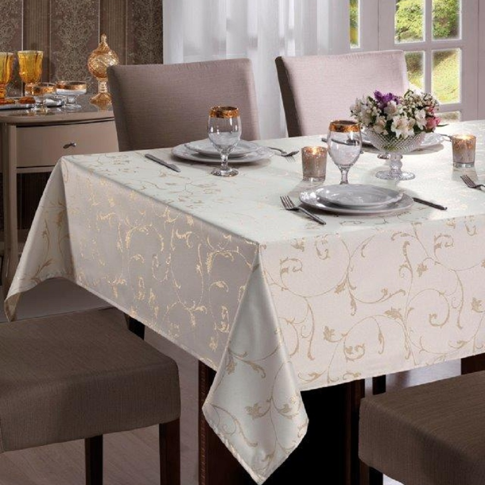 Toalha de Mesa Quadrada 4 Lugares 1,60M x 1,60M TJ-4227 Dohler Toalha de Mesa Quadrada 4 Lugares 1,60M x 1,60M TJ-4227 Dohler