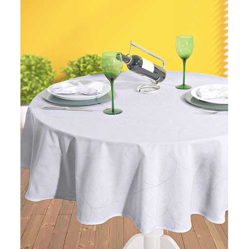 Toalha de Mesa Redonda Jacquard Requinte Branco Modelo 2 Dolher Toalha de Mesa Redonda Jacquard Requinte Branco Modelo 2 Dolher