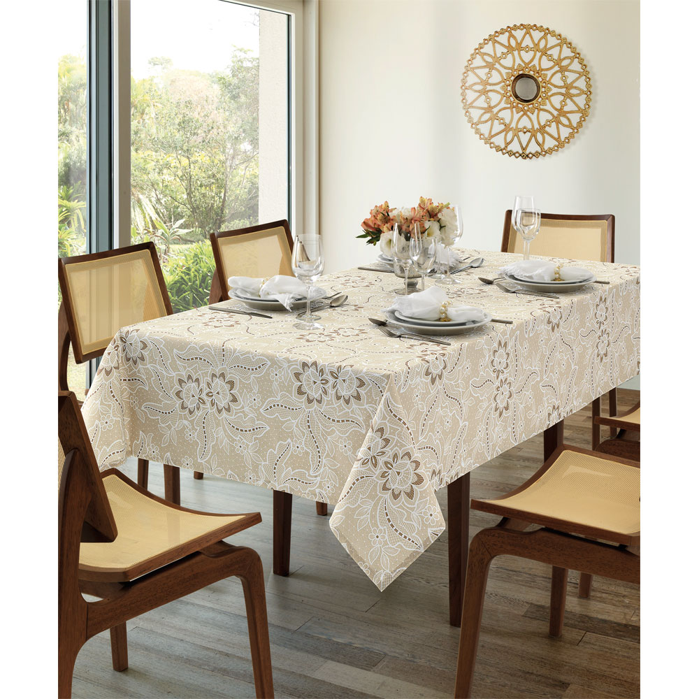 Toalha de Mesa Retangular 6 Lugares Clean Athenas Eloah Toalha de Mesa Retangular 6 Lugares Clean Athenas Eloah