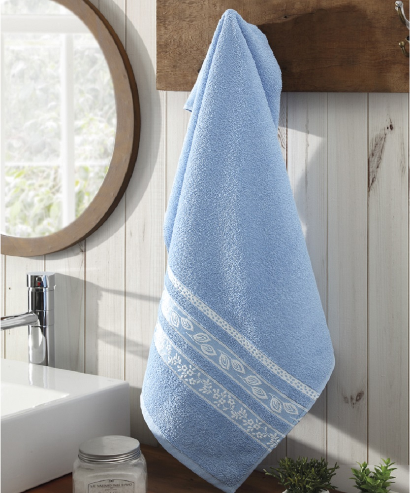 Toalha De Rosto Jacquard Premium Fj5439 - Azul Celeste Toalha De Rosto Jacquard Premium Fj5439 - Azul Celeste