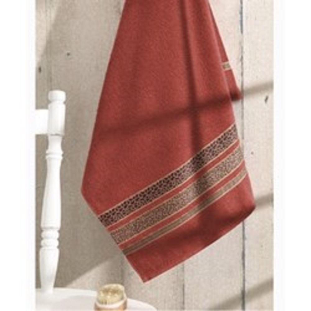 TOALHA DE ROSTO JACQUARD PREMIUM FJ5107 - TERRACOTA TOALHA DE ROSTO JACQUARD PREMIUM FJ5107 - TERRACOTA