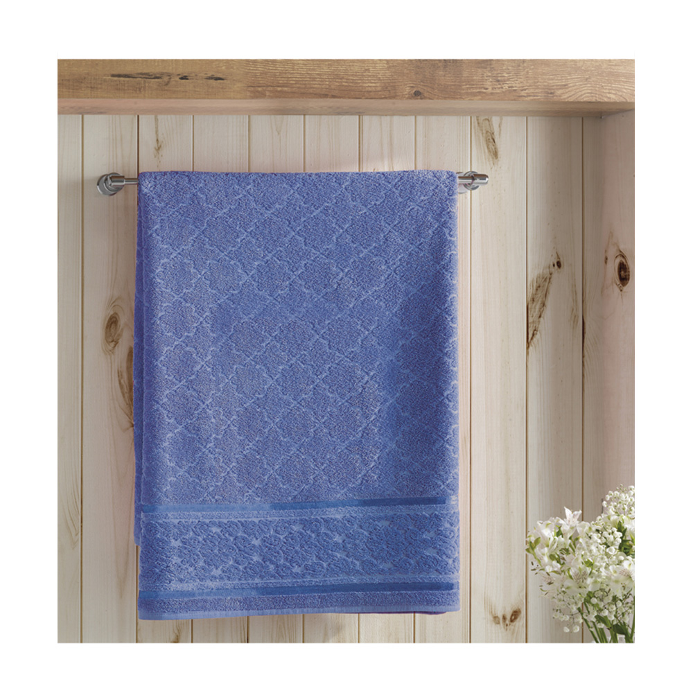 Toalha de Banho Felpudo Liso Jacquard Confort Azul Escuro Dohler Toalha de Banho Felpudo Liso Jacquard Confort Azul Escuro Dohler