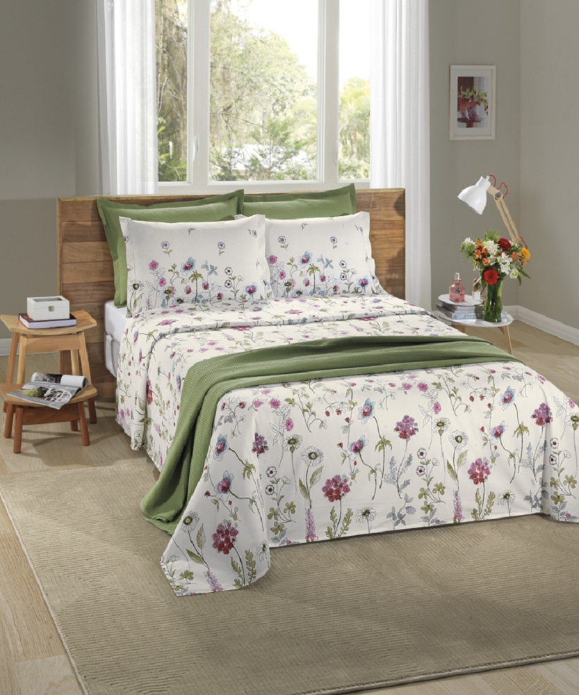 Jogo de Cama King 4 peças 150 fios Livia 01 Jogo de Cama King 4 peças 150 fios Livia 01