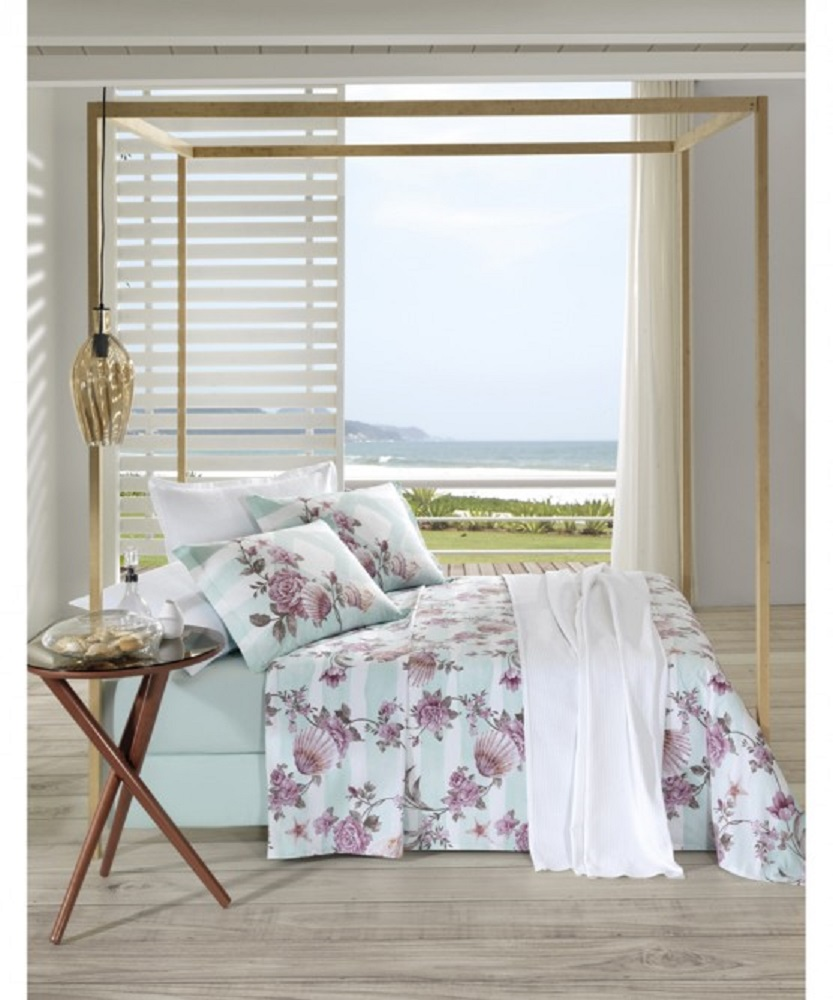 Jogo de Cama Queen 150 Fios Living 100% Algodão Laguna Jogo de Cama Queen 150 Fios Living 100% Algodão Laguna