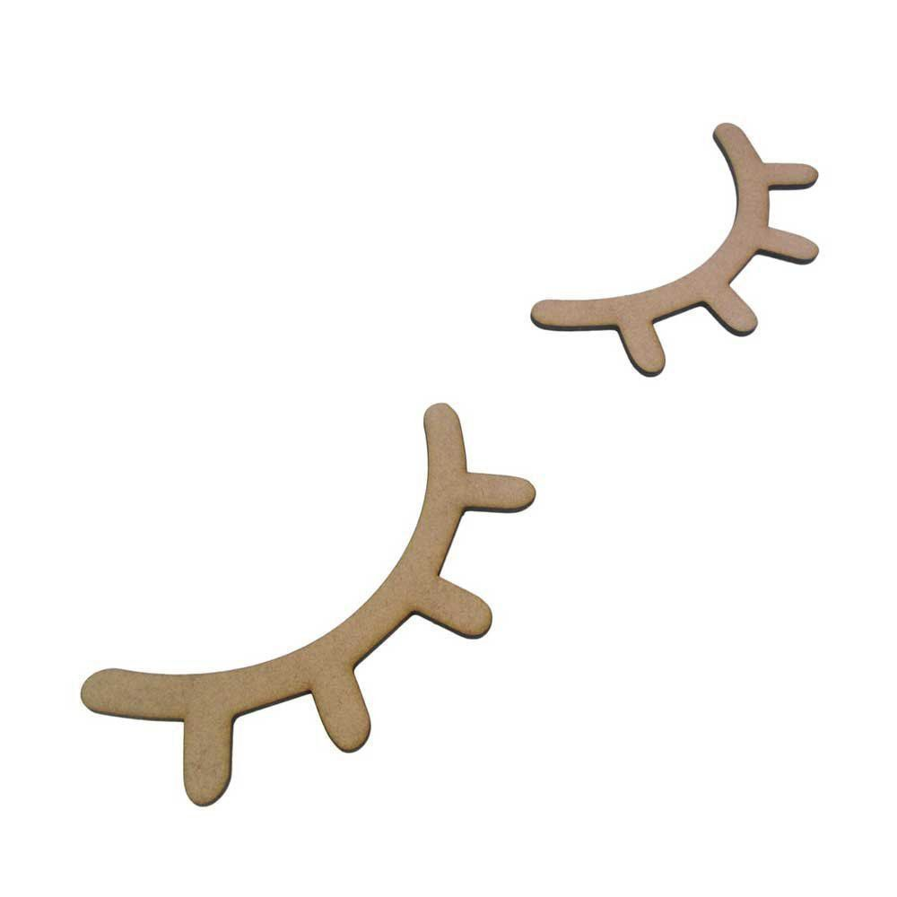 Par De Cílios Decorativos MDF Cru 3mm 25x13 - D'Rossi Par De Cílios Decorativos MDF Cru 3mm 25x13 - D'Rossi