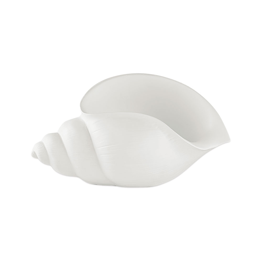 Enfeite Decorativo "Concha" em Poliresina Off White 17x34 cm - D'Rossi Enfeite Decorativo "Concha" em Poliresina Off White 17x34 cm - D'Rossi