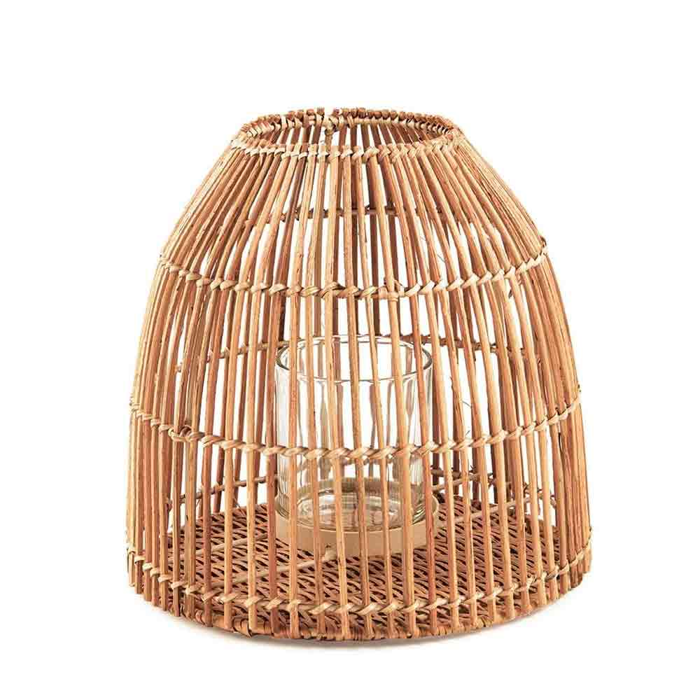 Lanterna Decorativa em Rattan 30x26 cm - D'Rossi Lanterna Decorativa em Rattan 30x26 cm - D'Rossi