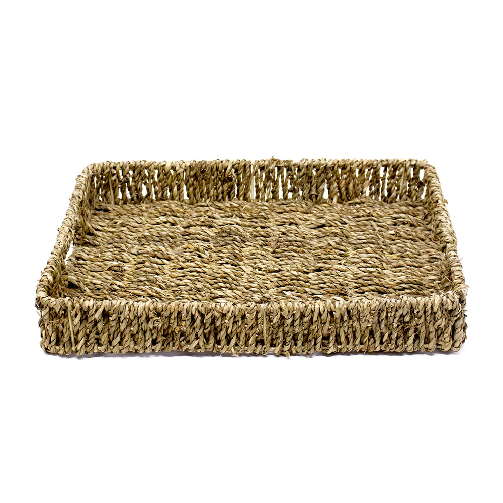 Bandeja Decorativa de Palha Retangular 6x36x38 cm - D'Rossi Bandeja Decorativa de Palha Retangular 6x36x38 cm - D'Rossi