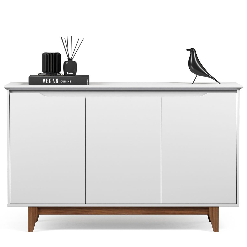 Buffet Aparador para Sala de Jantar 3 Portas Flop Branco Buffet Aparador para Sala de Jantar 3 Portas Flop Branco