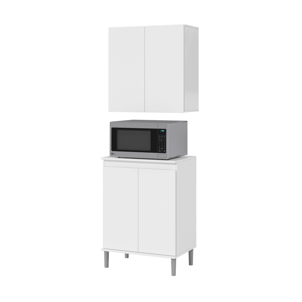 Conjunto Balcao e Armario Areo Branco Conjunto Balcao e Armario Areo Branco