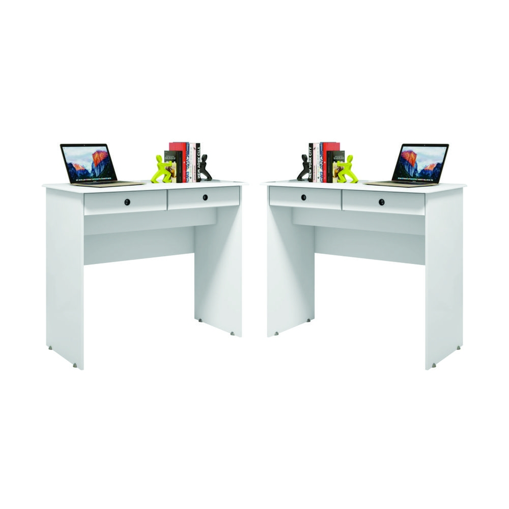 Conjunto de 2 Escrivaninhas Saturno Branco Conjunto de 2 Escrivaninhas Saturno Branco