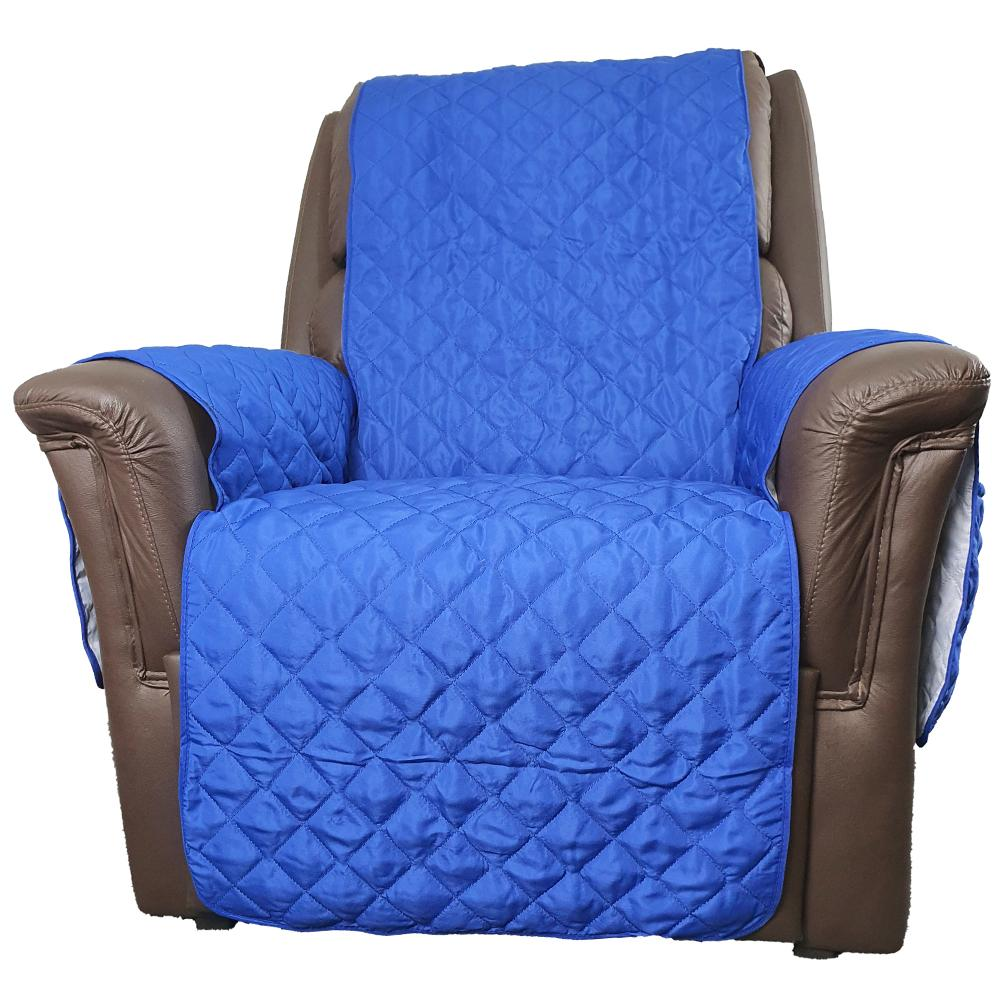 Protetor De Sofá Microfibra Matelado Para Poltrona Com Assento De 60CM - Azul Protetor De Sofá Microfibra Matelado Para Poltrona Com Assento De 60CM - Azul