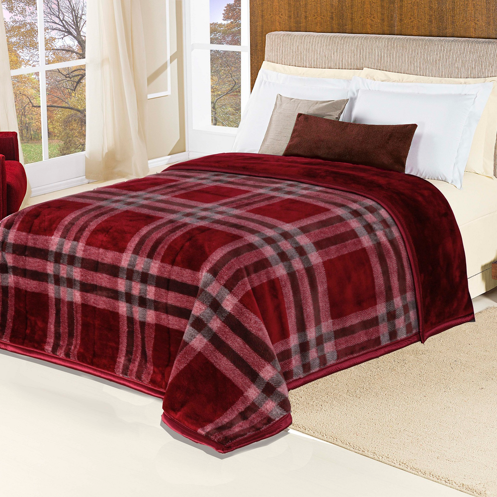 Cobertor Queen Dupla Face Tartan Cobertor Queen Dupla Face Tartan
