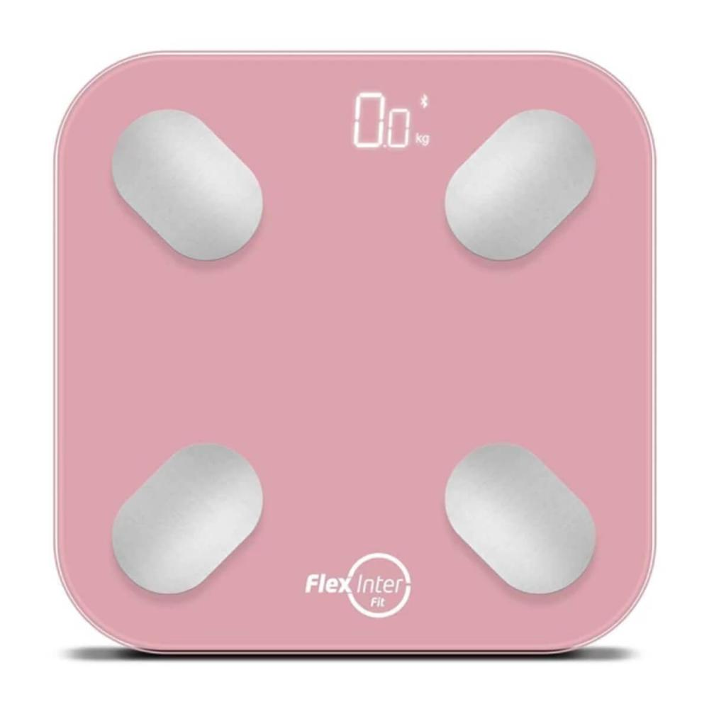 Balança Digital Smart Corporal Bioimpedância FlexInter 180kg Rosa App Android e IOS Balança Digital Smart Corporal Bioimpedância FlexInter 180kg Rosa App Android e IOS