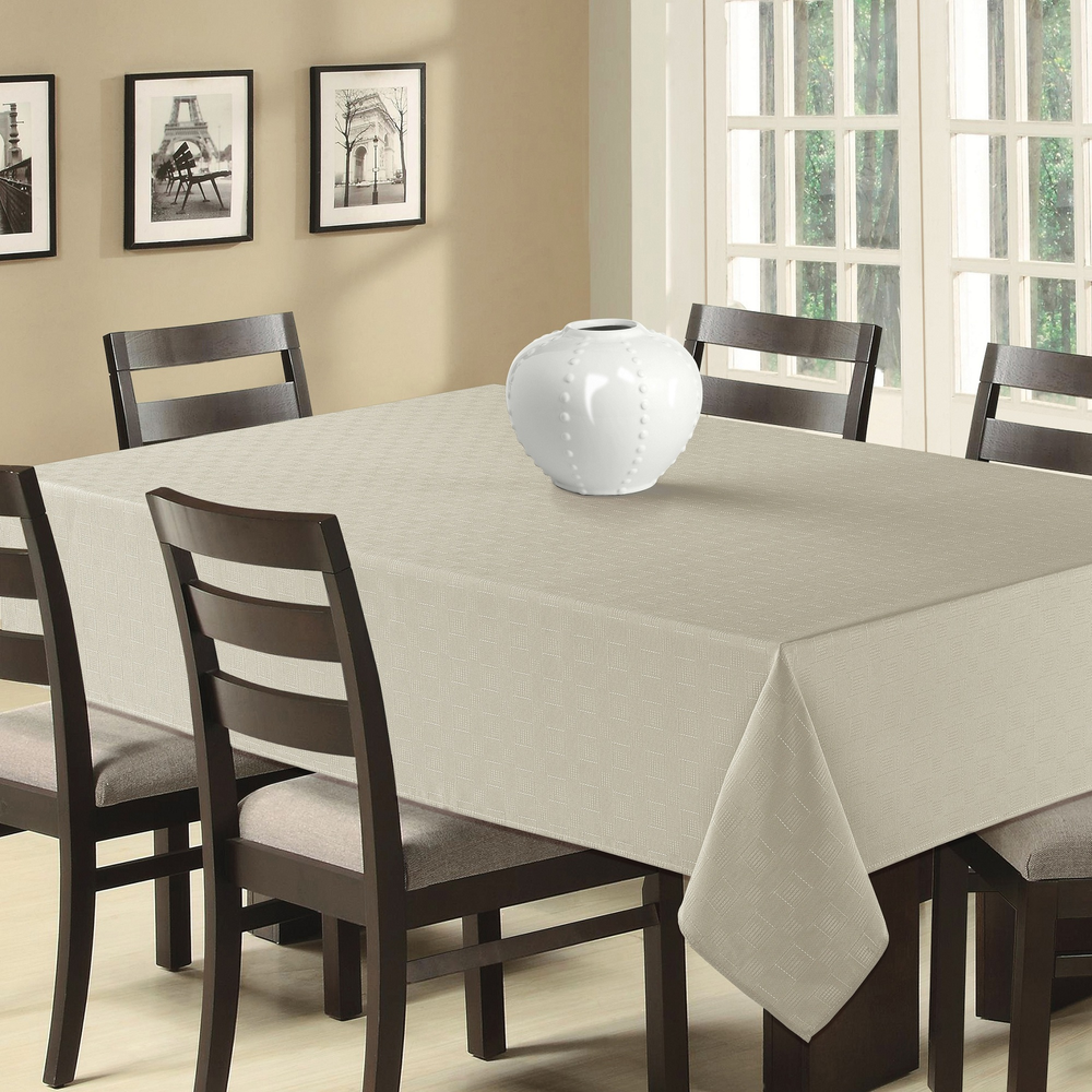 Toalha de Mesa Quadrada 4 Lugares Prática Bem Estar Bege Toalha de Mesa Quadrada 4 Lugares Prática Bem Estar Bege