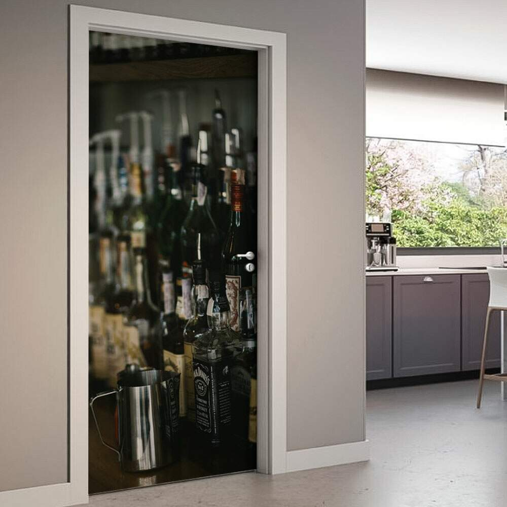 Adesivo de Porta Foco Seletivo para Bebidas-63X210Cm Adesivo de Porta Foco Seletivo para Bebidas-63X210Cm