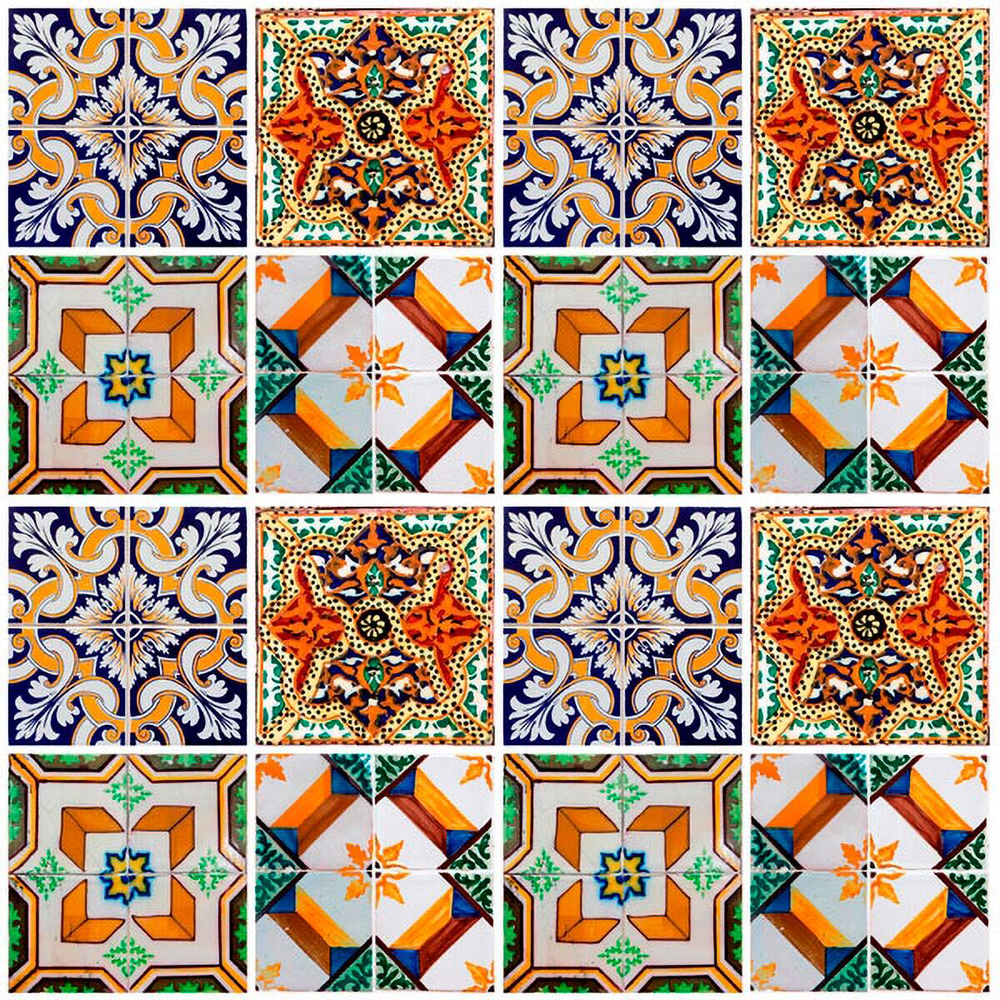 Adesivos de Azulejos Ladrilhos Hidráulicos Modelo 10-20x20cm Adesivos de Azulejos Ladrilhos Hidráulicos Modelo 10-20x20cm