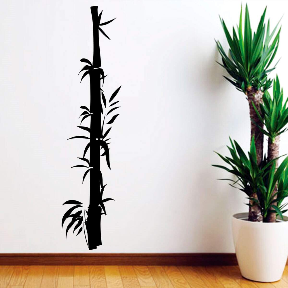 Adesivo de Parede Árvore Bambu- Extra Grande 50x204cm Adesivo de Parede Árvore Bambu- Extra Grande 50x204cm