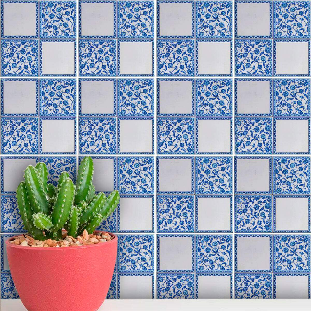 Adesivos de Azulejos Ladrilhos Hidráulicos Modelo 07-10x10cm Adesivos de Azulejos Ladrilhos Hidráulicos Modelo 07-10x10cm