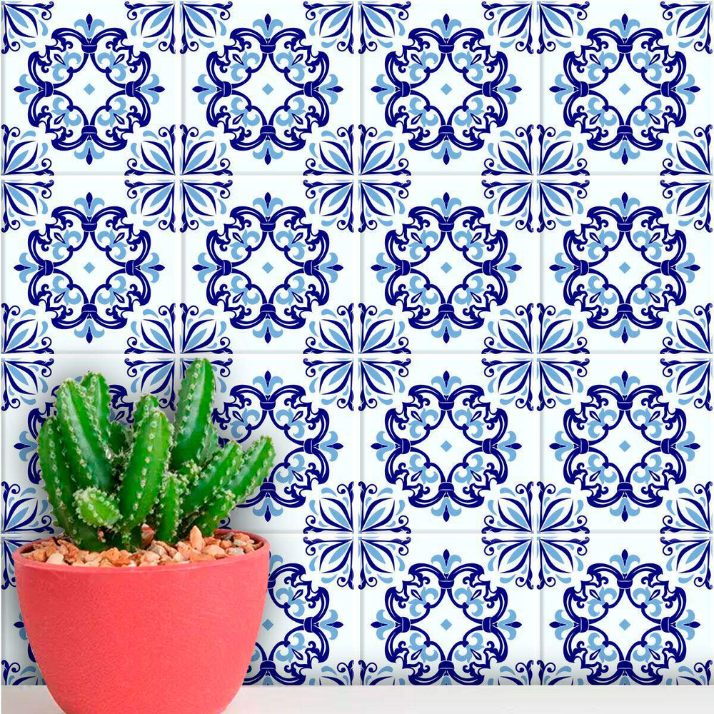 Adesivos de Azulejos Ladrilhos Hidráulicos Modelo 174-15x15cm Adesivos de Azulejos Ladrilhos Hidráulicos Modelo 174-15x15cm
