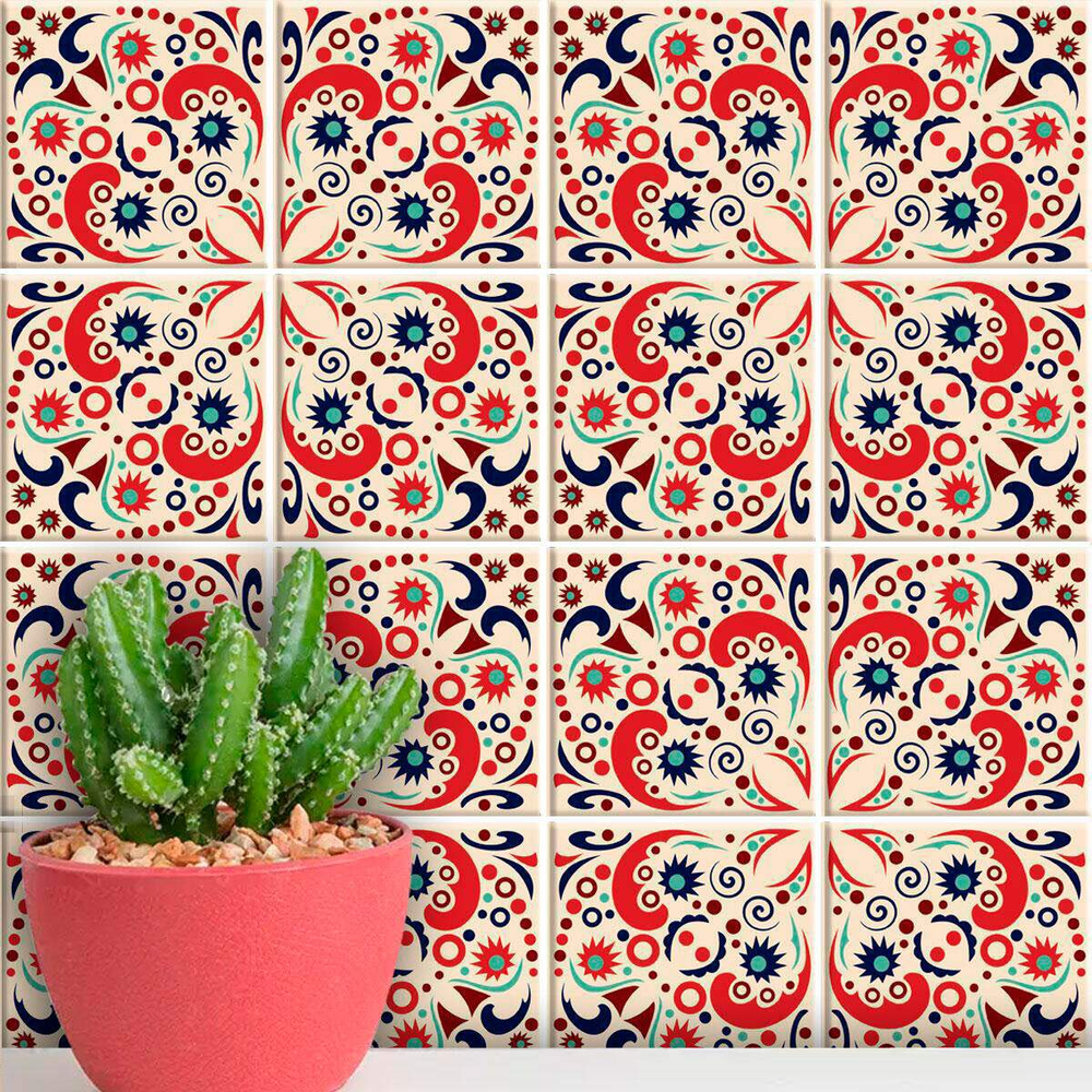 Adesivos de Azulejos Ladrilhos Hidráulicos Modelo 04-15x15cm