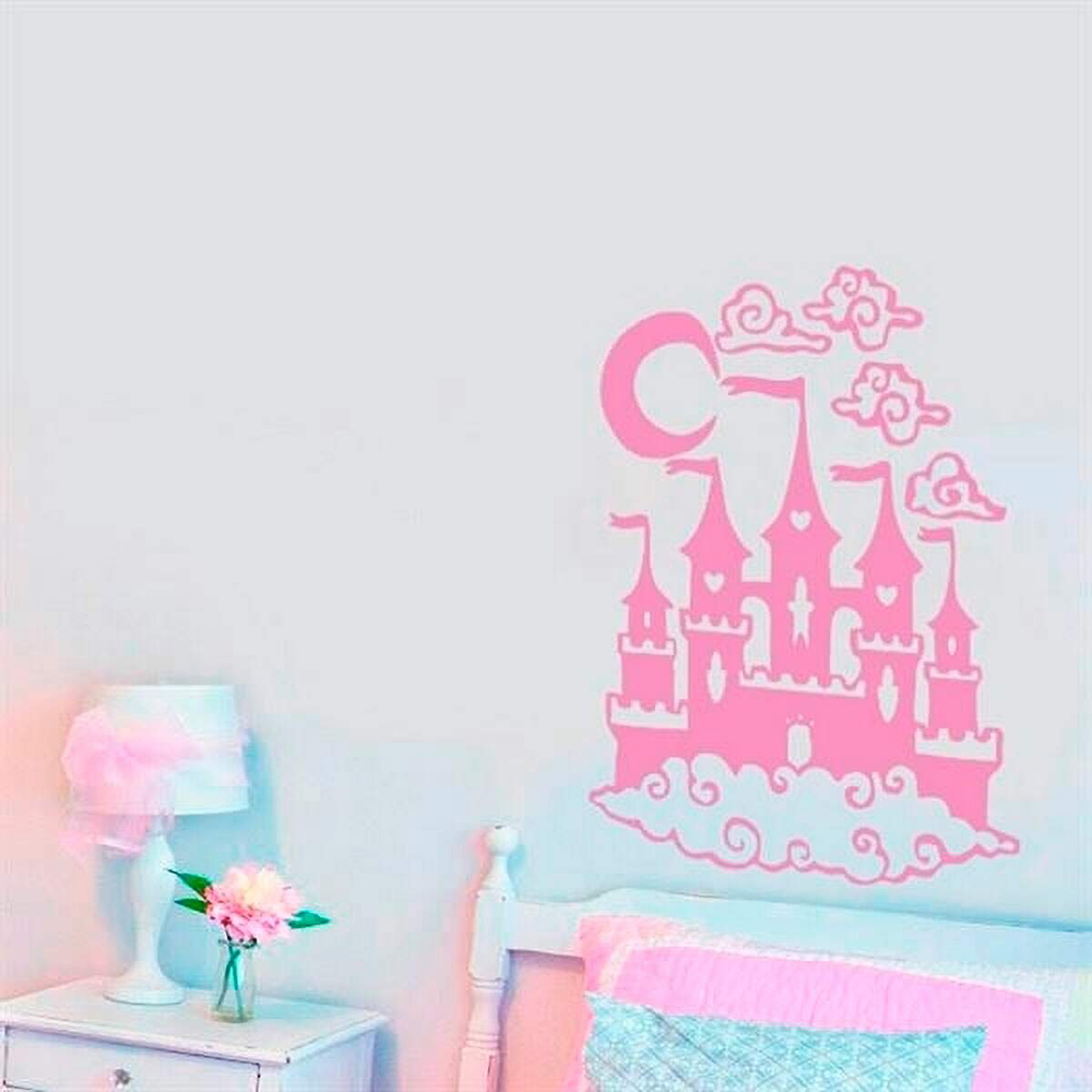 Adesivo de Parede infantil Castelo de princesas Mod. 4- Especial 100x130cm Adesivo de Parede infantil Castelo de princesas Mod. 4- Especial 100x130cm