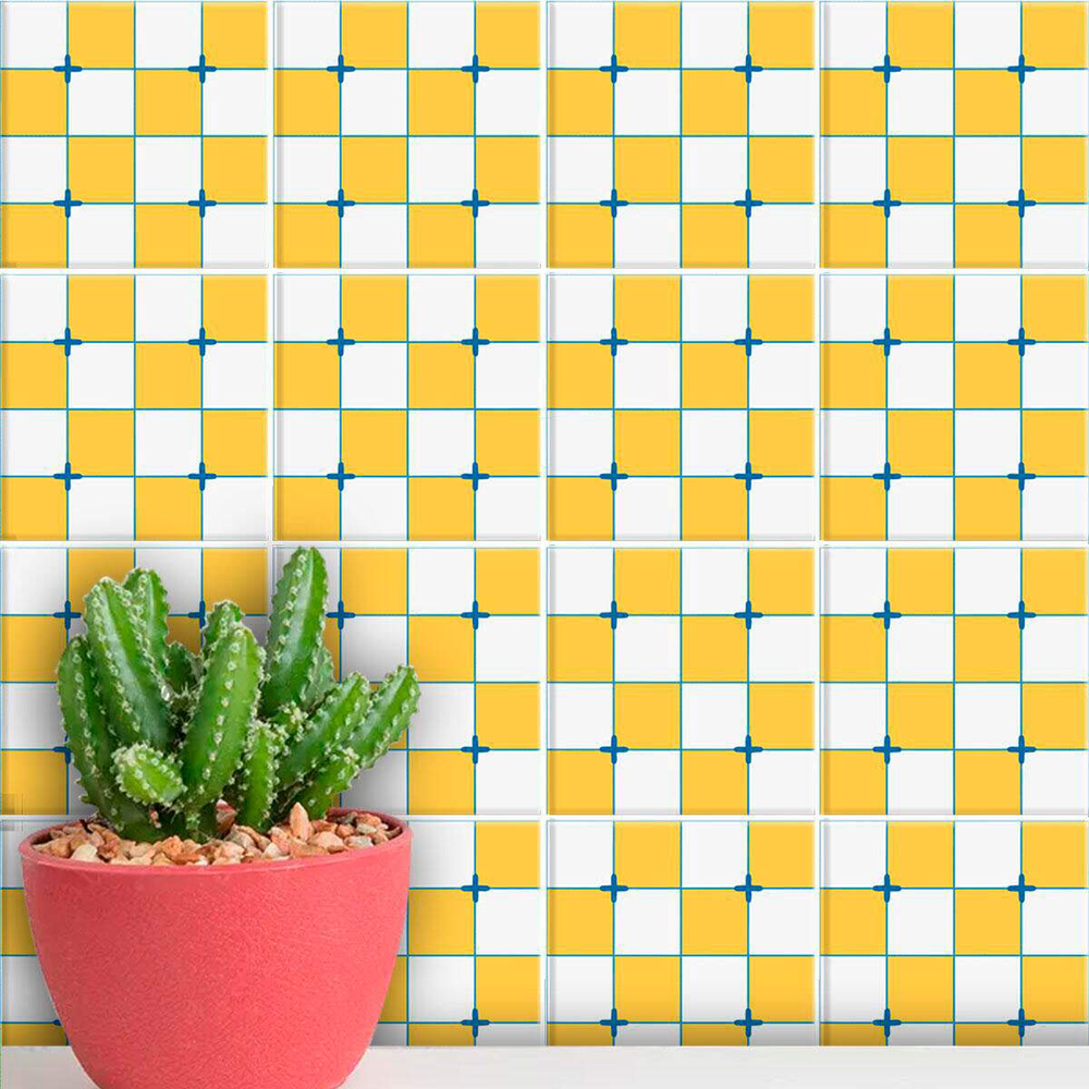 Adesivos de Azulejos Ladrilhos Hidráulicos Modelo 104-15x15cm Adesivos de Azulejos Ladrilhos Hidráulicos Modelo 104-15x15cm