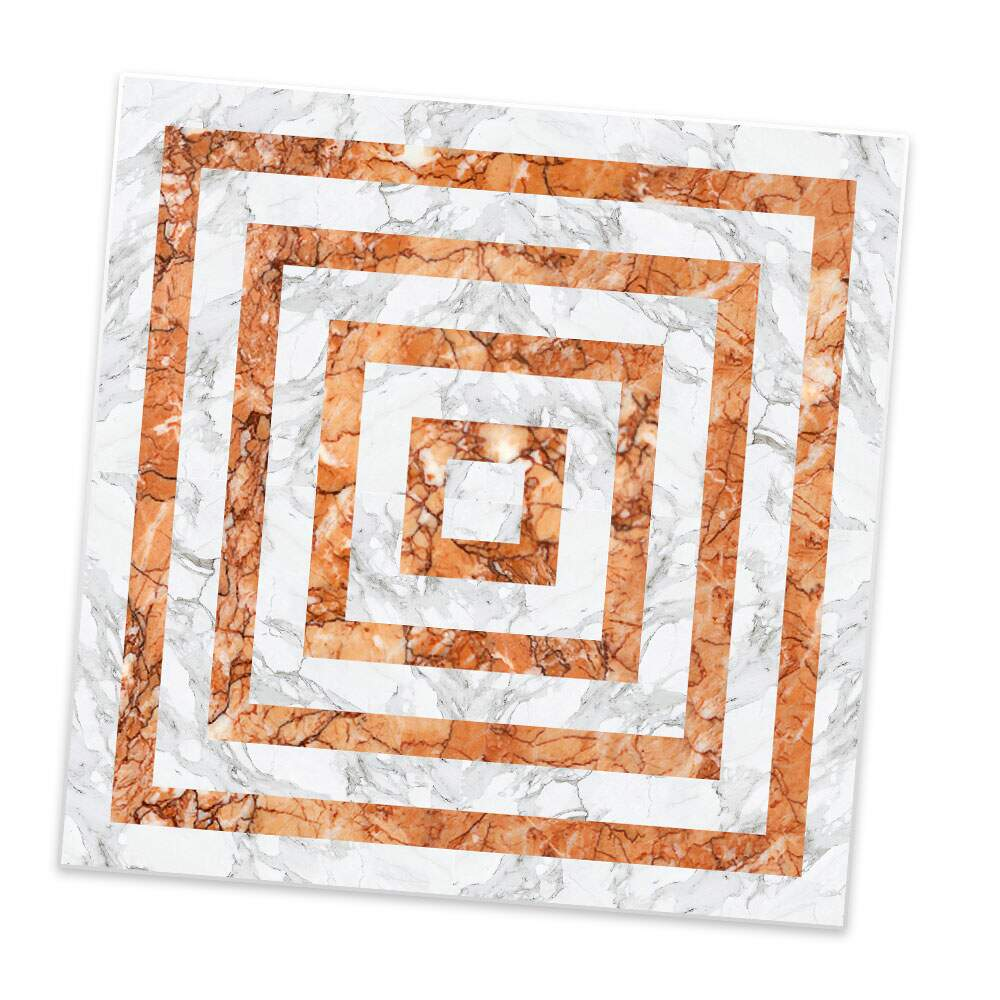 Adesivo para Azulejo Unitário Mármore Laranja e Branco 19-10x10cm Adesivo para Azulejo Unitário Mármore Laranja e Branco 19-10x10cm