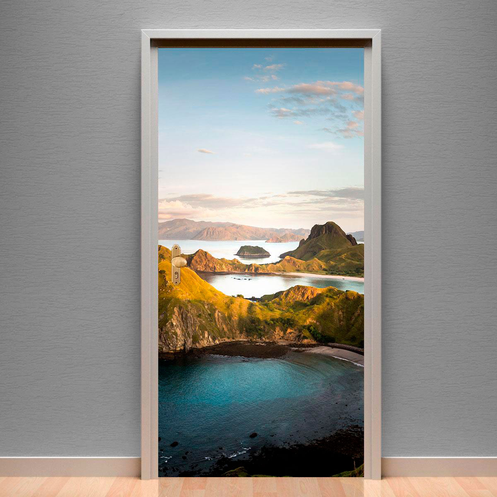 Adesivo para Porta Paisagem 23 Rios e Céu-73X210Cm Adesivo para Porta Paisagem 23 Rios e Céu-73X210Cm