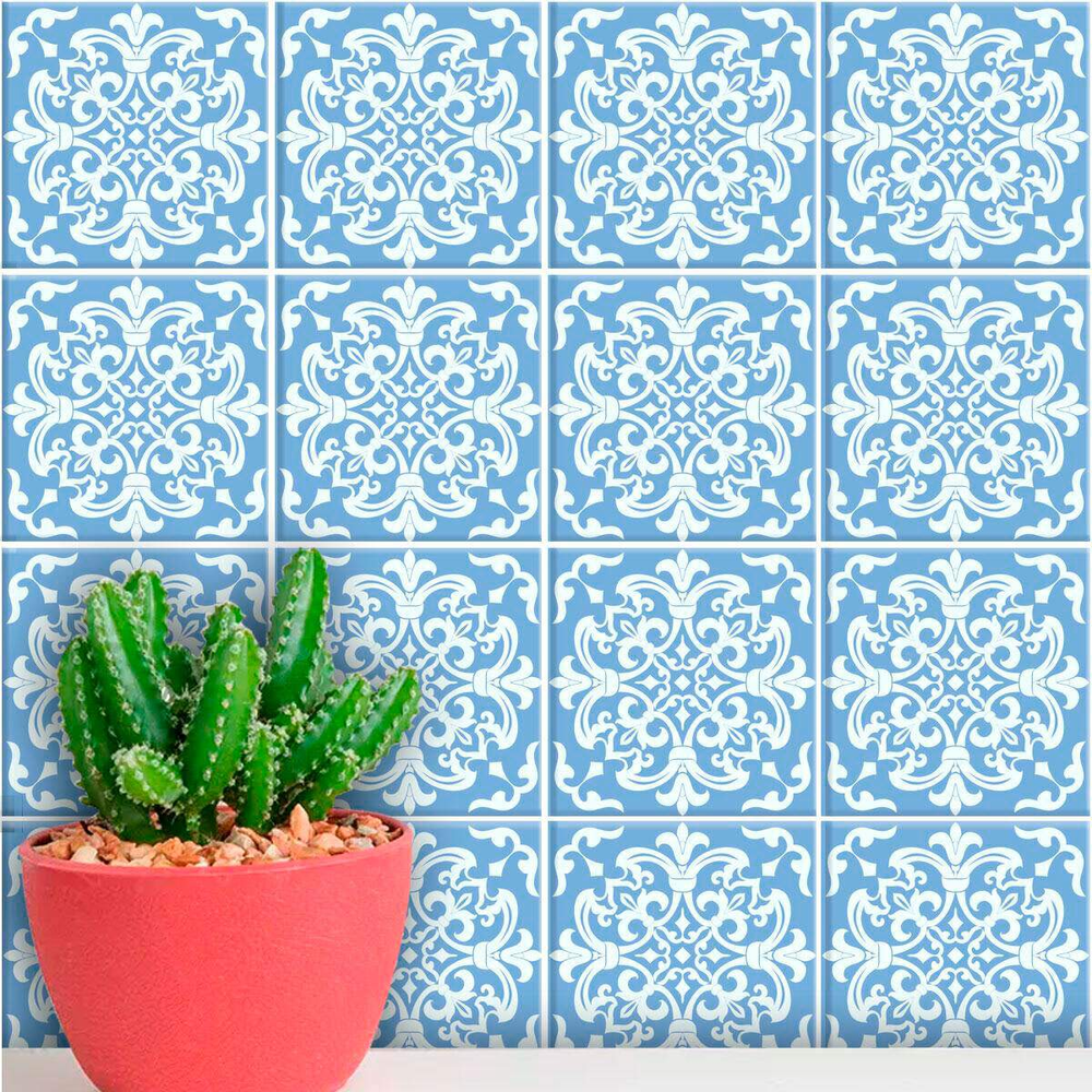 Adesivos de Azulejos Ladrilhos Hidráulicos Modelo 181-15x15cm Adesivos de Azulejos Ladrilhos Hidráulicos Modelo 181-15x15cm