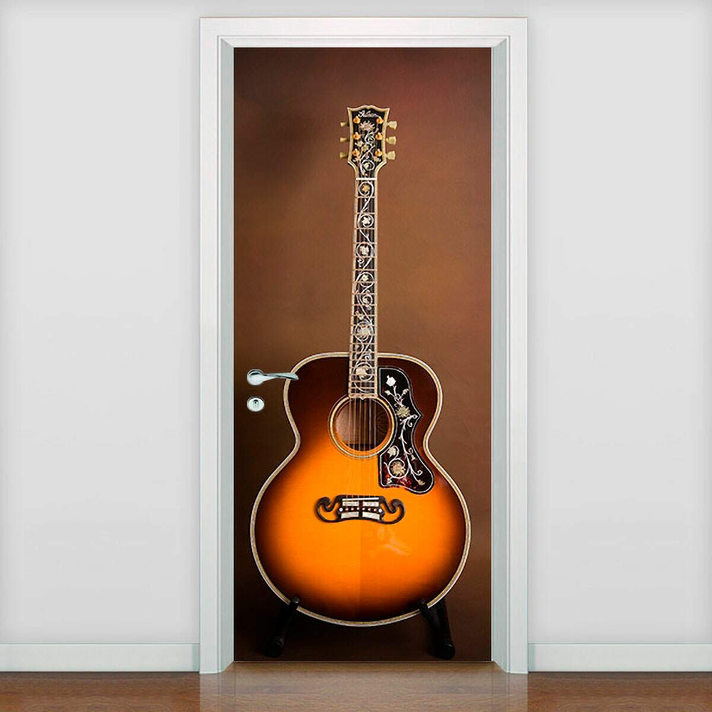 Adesivo para Porta Musica Violão Gibson-93X210Cm Adesivo para Porta Musica Violão Gibson-93X210Cm