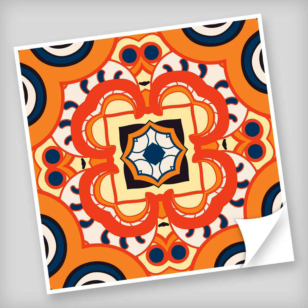 Adesivo para Azulejo Unitário Modelo 309-10x10cm Adesivo para Azulejo Unitário Modelo 309-10x10cm