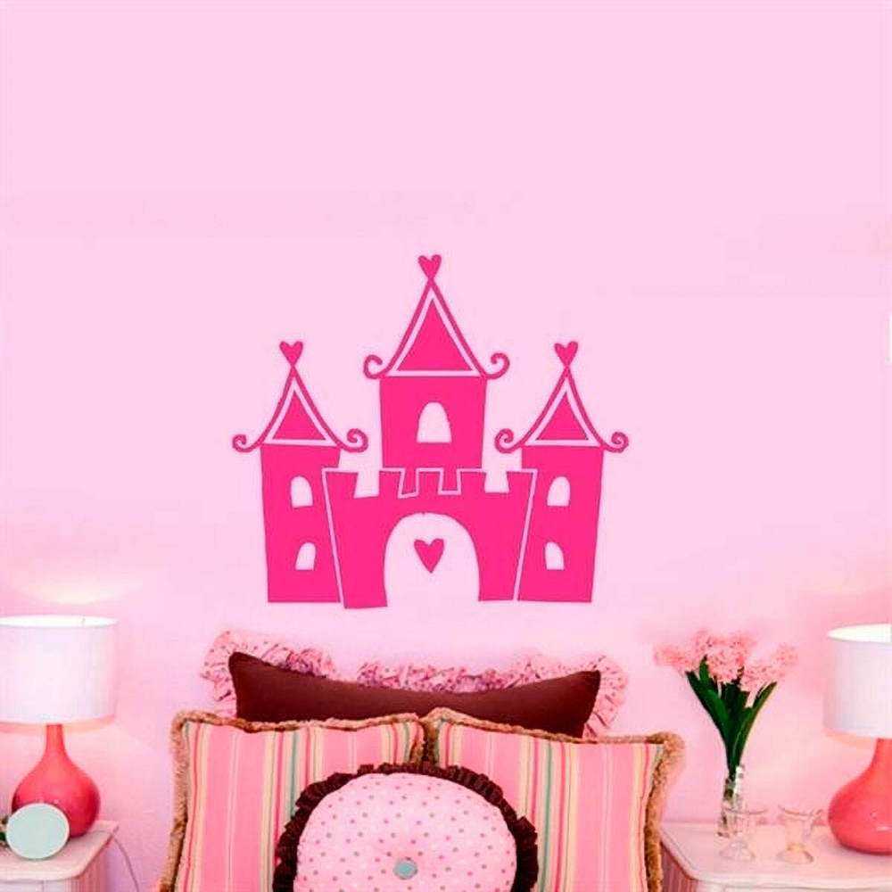 Adesivo de Parede Infantil Castelo de princesas Mod. 3- Pequeno 50x50cm Adesivo de Parede Infantil Castelo de princesas Mod. 3- Pequeno 50x50cm
