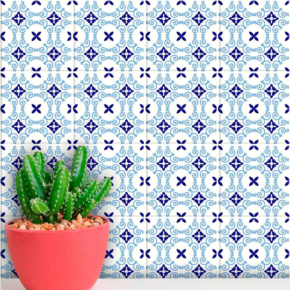 Adesivos de Azulejos Ladrilhos Hidráulicos Modelo 172-10x10cm Adesivos de Azulejos Ladrilhos Hidráulicos Modelo 172-10x10cm