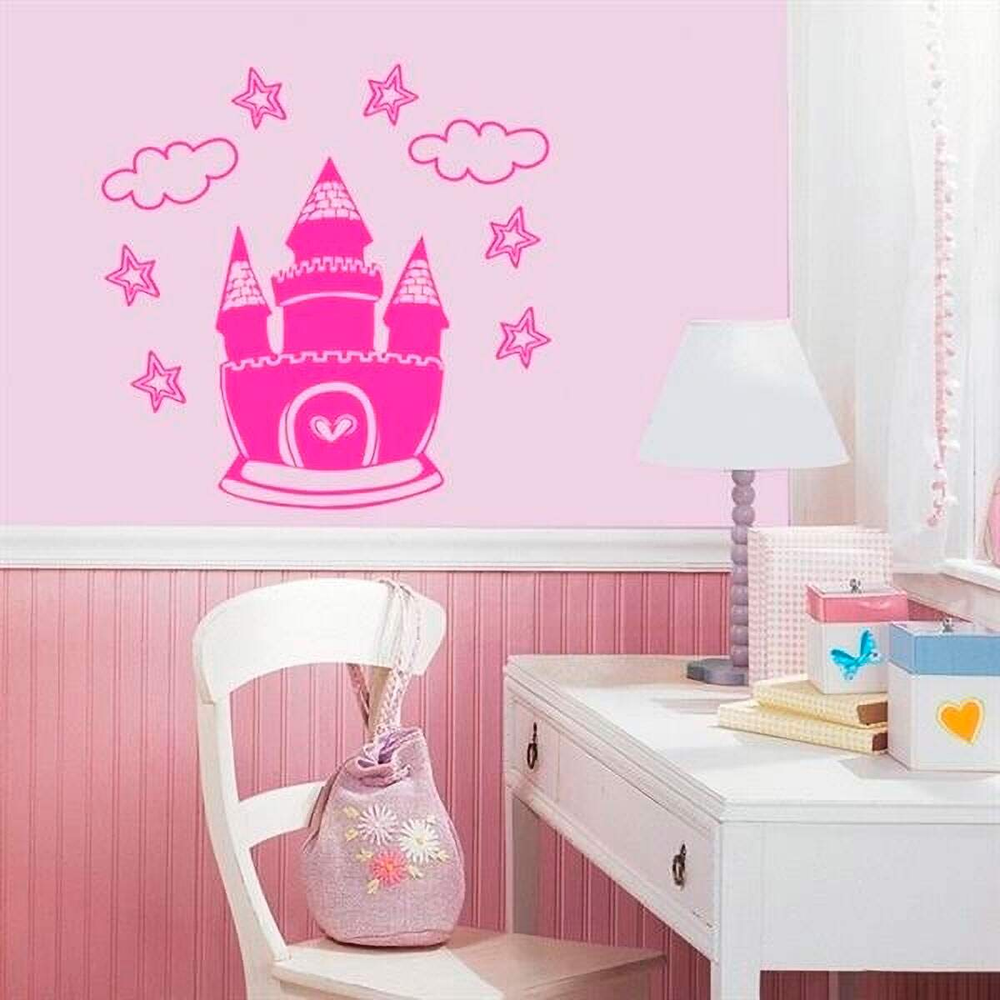 Adesivo de Parede Infantil Castelo de princesas Mod. 2- Extra Grande 100x100cm Adesivo de Parede Infantil Castelo de princesas Mod. 2- Extra Grande 100x100cm