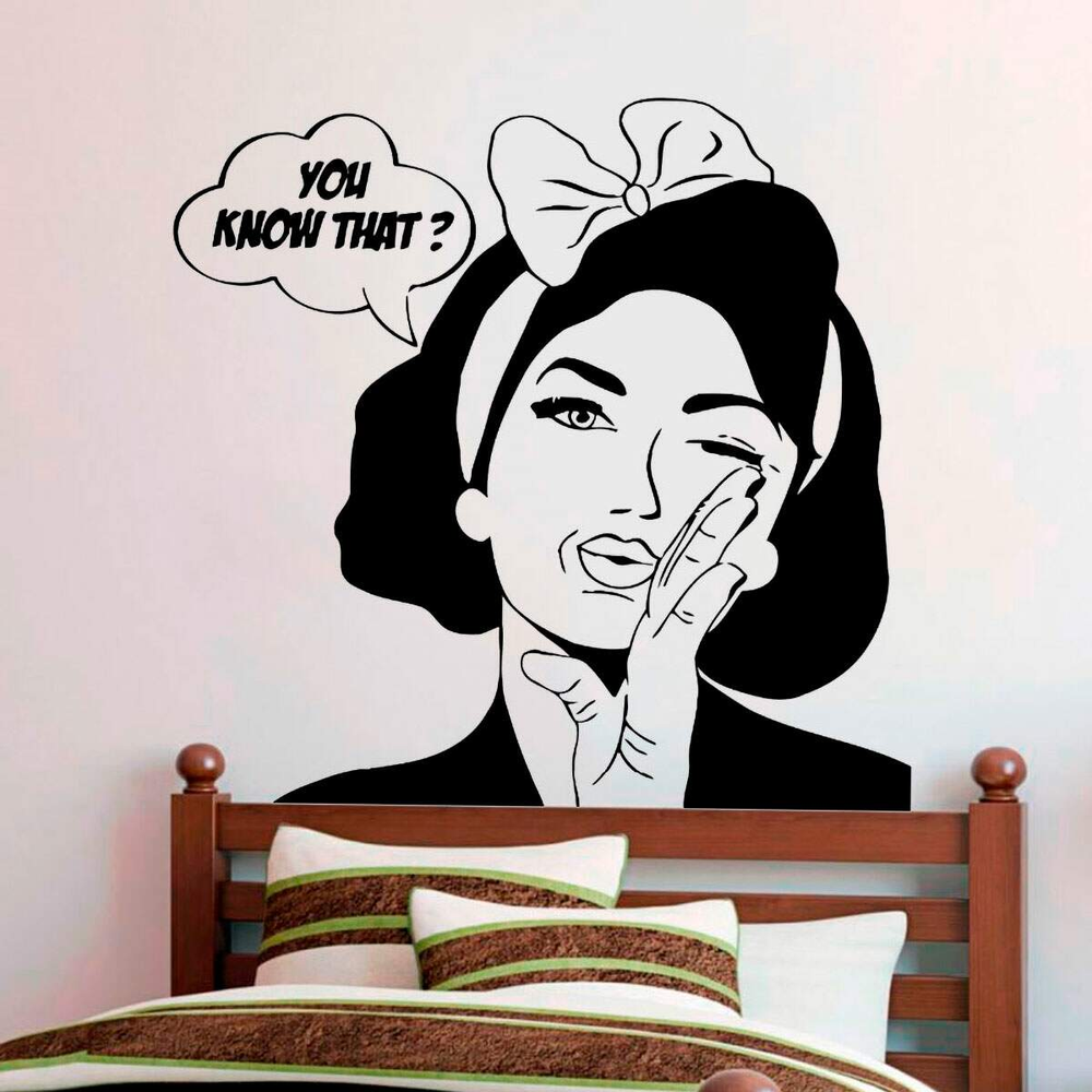 Adesivo de Parede Mulher Vintage Retrô- Medio 60x58cm Adesivo de Parede Mulher Vintage Retrô- Medio 60x58cm