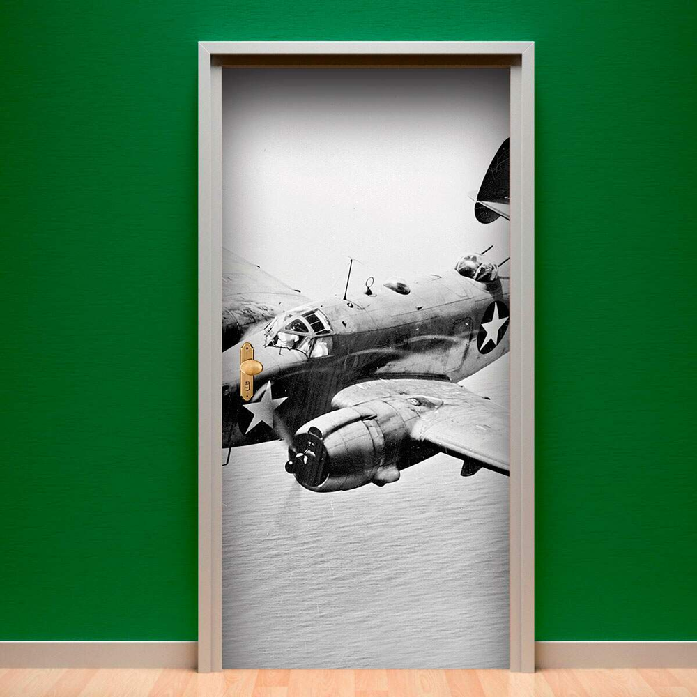 Adesivo para Porta Caça Americano Antigo-63X210Cm Adesivo para Porta Caça Americano Antigo-63X210Cm