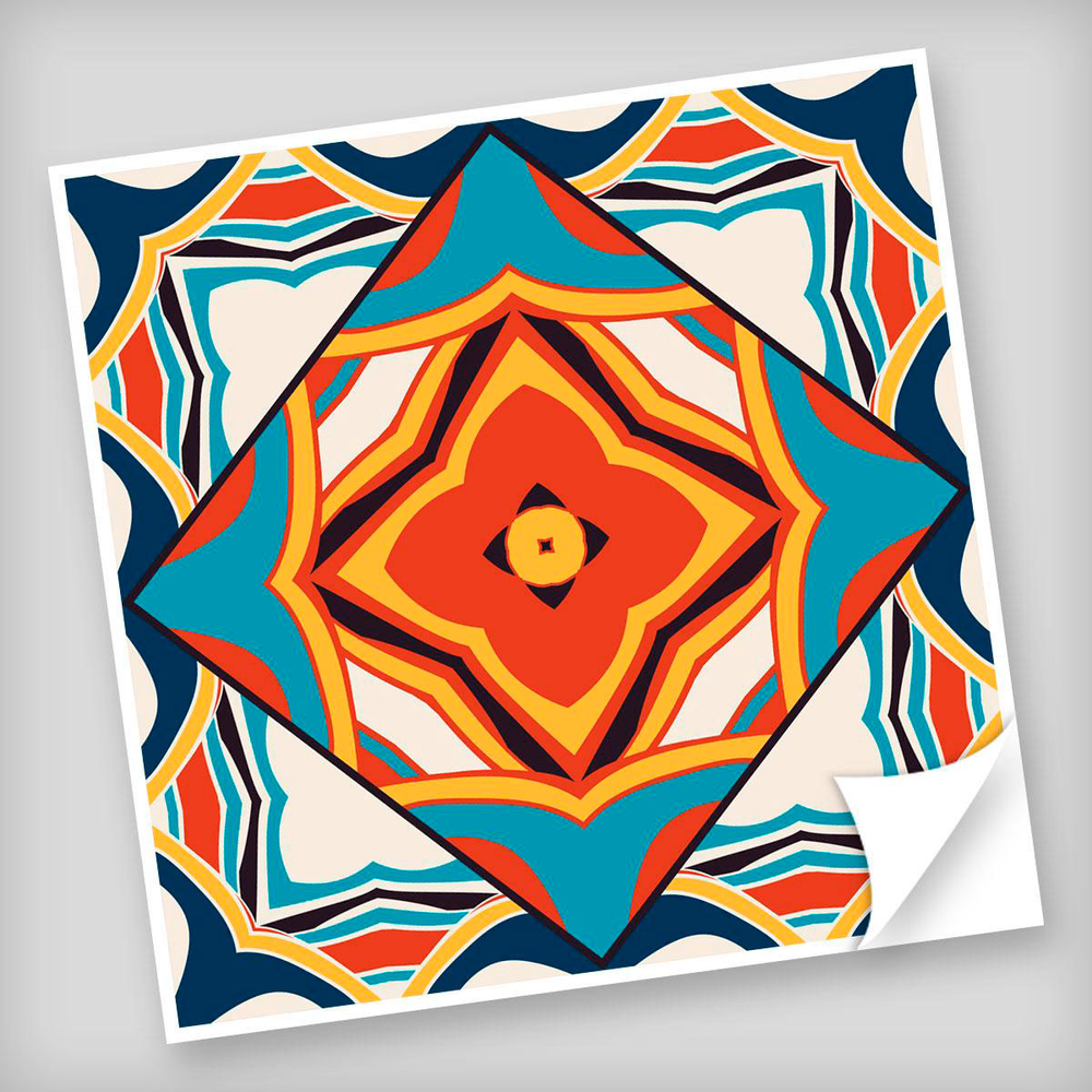 Adesivo para Azulejo Unitário Modelo 308-20x20cm Adesivo para Azulejo Unitário Modelo 308-20x20cm