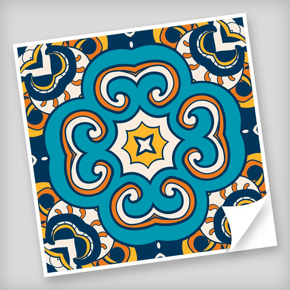 Adesivo para Azulejo Unitário Modelo 294-15x15cm Adesivo para Azulejo Unitário Modelo 294-15x15cm