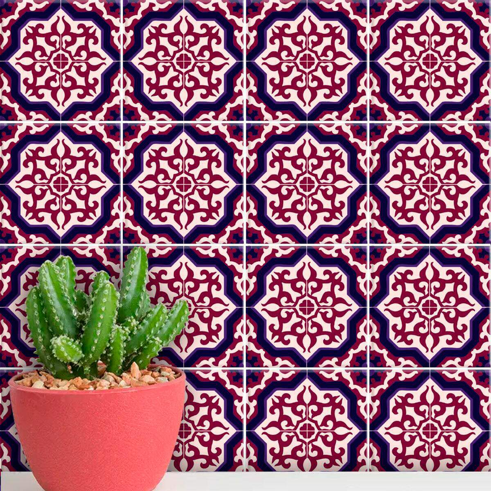Adesivos de Azulejos Ladrilhos Hidráulicos Modelo 35-20x20cm Adesivos de Azulejos Ladrilhos Hidráulicos Modelo 35-20x20cm