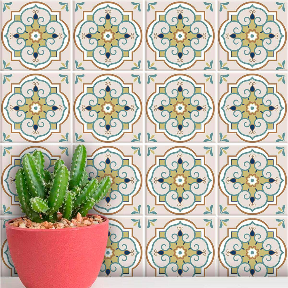 Adesivos de Azulejos Ladrilhos Hidráulicos Modelo 107-10x10cm