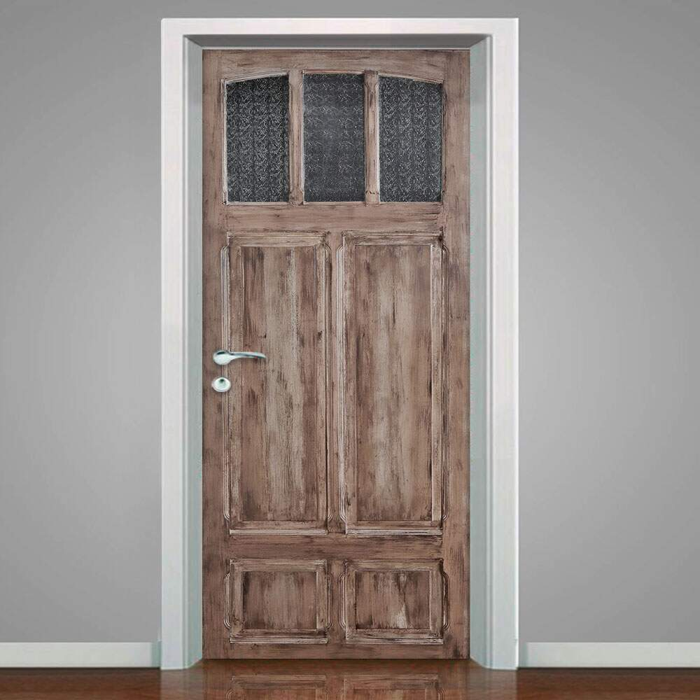Adesivo para Porta Madeira Envelhecida-73X210Cm Adesivo para Porta Madeira Envelhecida-73X210Cm