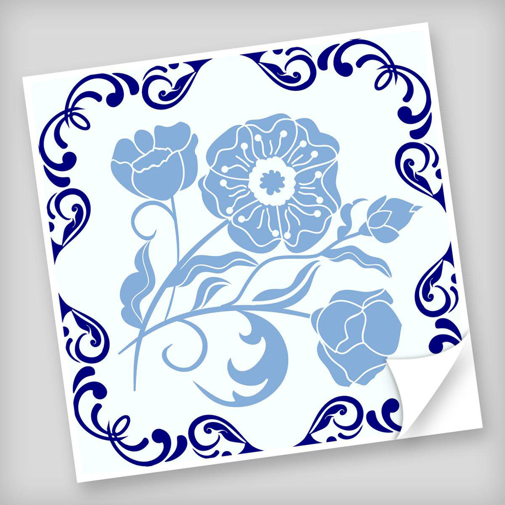 Adesivo para Azulejo Unitário Modelo 292-20x20cm Adesivo para Azulejo Unitário Modelo 292-20x20cm