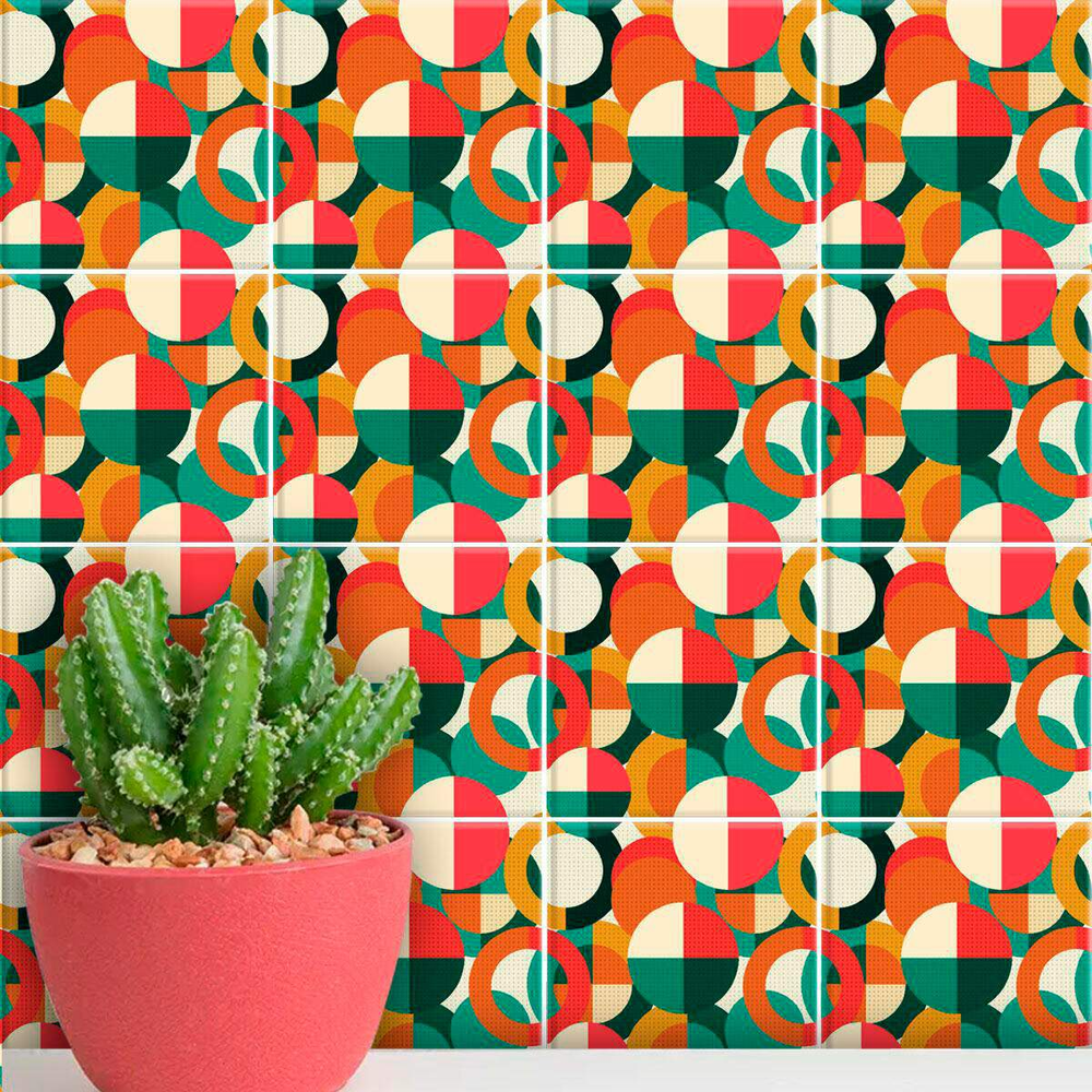 Adesivos de Azulejos Ladrilhos Hidráulicos Modelo 72-15x15cm Adesivos de Azulejos Ladrilhos Hidráulicos Modelo 72-15x15cm