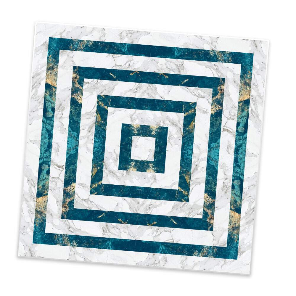 Adesivo para Azulejo Unitário Mármore Azul Escuro e Branco 08-15x15cm Adesivo para Azulejo Unitário Mármore Azul Escuro e Branco 08-15x15cm