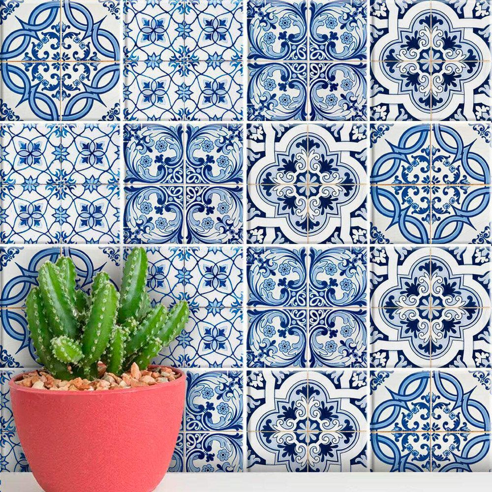 Adesivos de Azulejos Ladrilhos Hidráulicos Modelo 03-15x15cm Adesivos de Azulejos Ladrilhos Hidráulicos Modelo 03-15x15cm