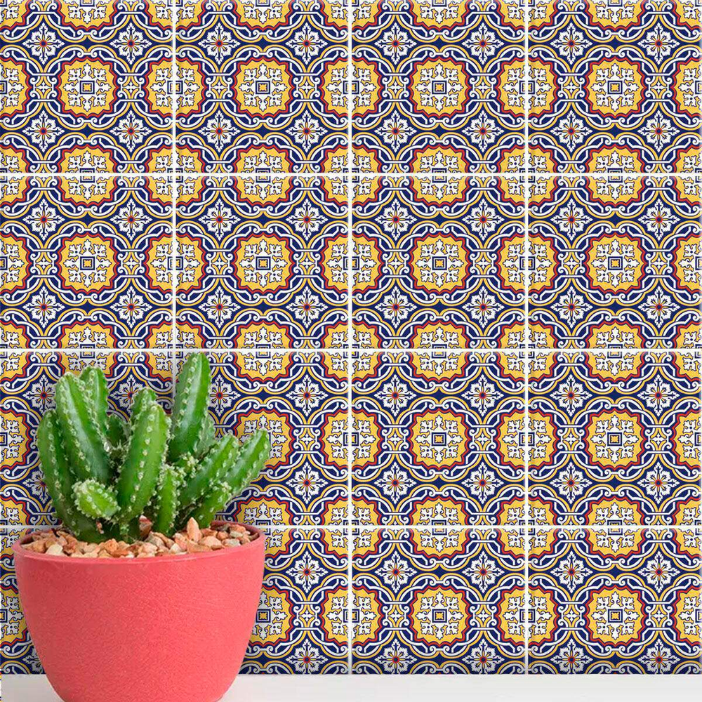 Adesivos de Azulejos Ladrilhos Hidráulicos Modelo 55-10x10cm